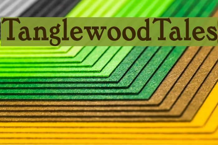 TanglewoodTales Font examples