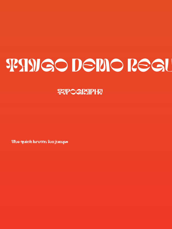 Tango Demo Regular Poster