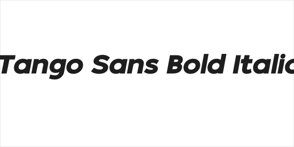 Tango Sans Bold Italic Logo