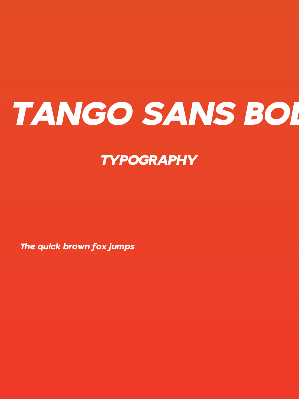 Tango Sans Bold Italic Poster