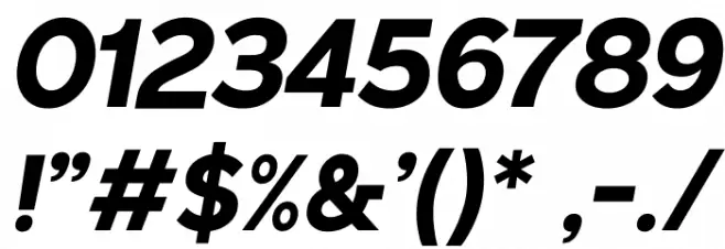 Tango Sans Italic Font OTHER CHARS