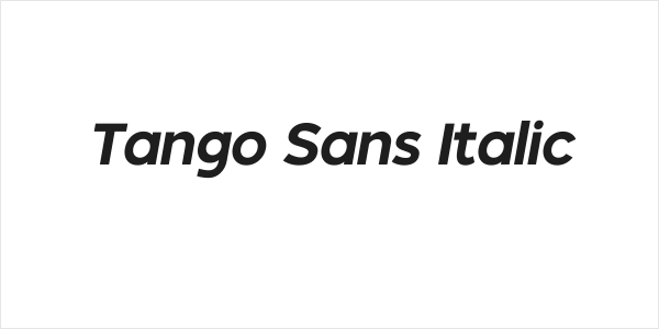 Tango Sans Italic Logo