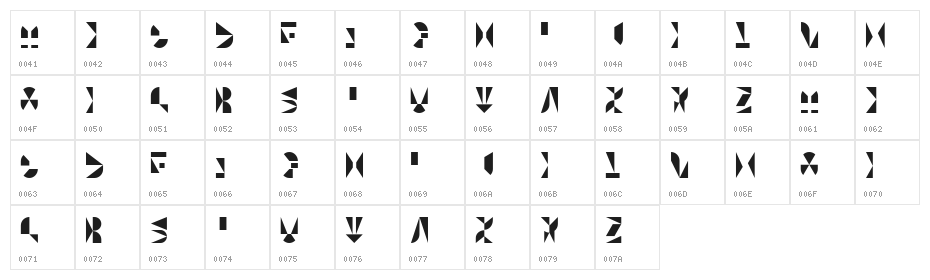 Tangram Main Layer Character Map