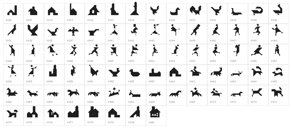 TangramBlack Character Map