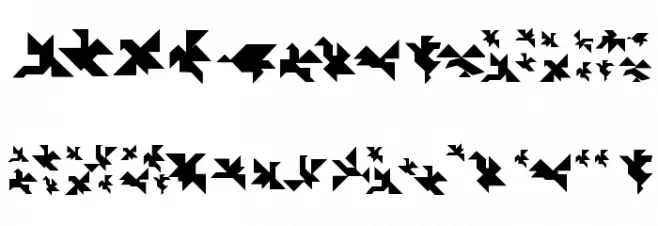 TangramBumBirds Schriftart Groß