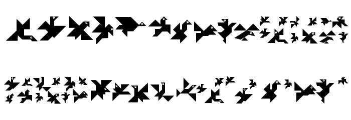 TangramBumBirds Font LOWERCASE