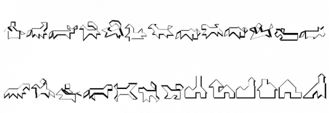 TangramWhiteBlack फ़ॉन्ट लोअरकेस