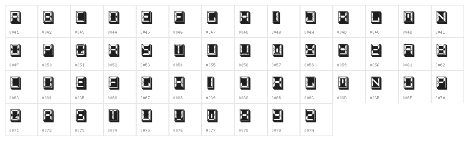 Tangramus Black Regular Character Map