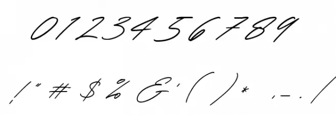 Taniya Relly Font OTHER CHARS