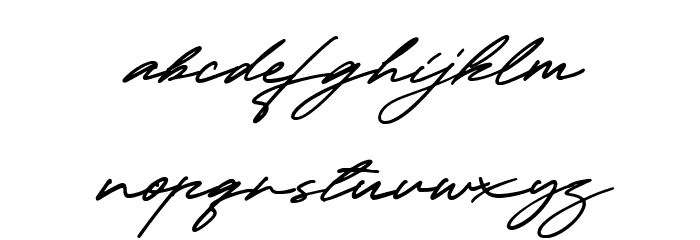 Taniya Relly Font LOWERCASE