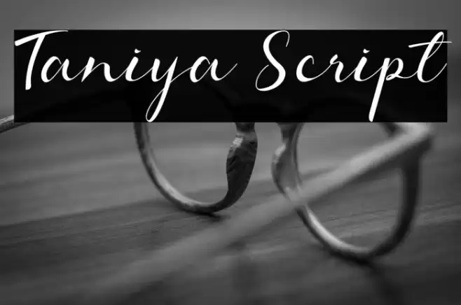 Taniya Script Font examples