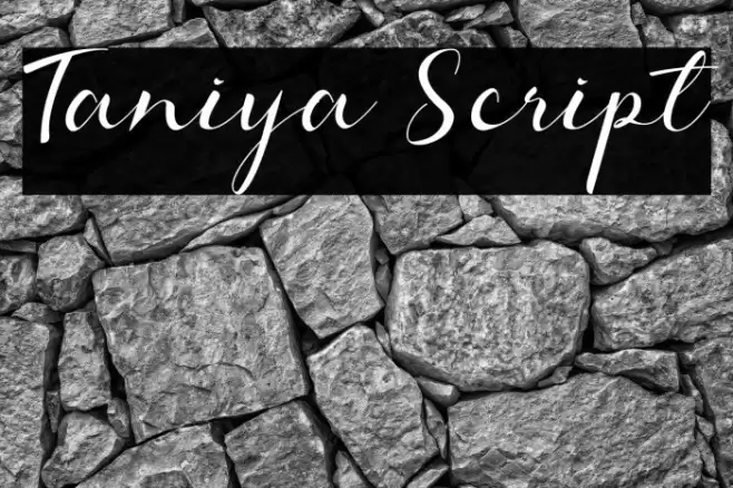 Taniya Script Font examples