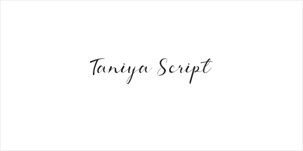 Taniya Script Logo