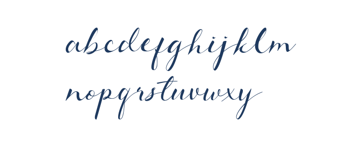 Taniya Script Lowercase