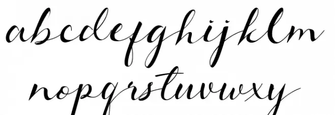 Taniya Script Fonte MINÚSCULAS
