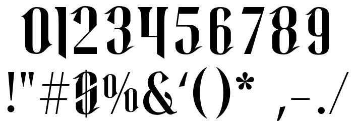 Tanjiro-Regular Font OTHER CHARS