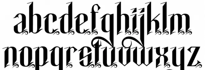 Tanjiro-Regular फ़ॉन्ट लोअरकेस