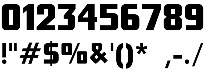 Tank Junior Font OTHER CHARS