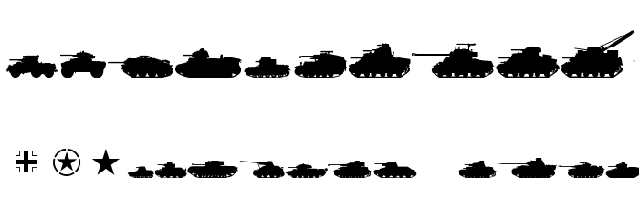 Tanks-WW2 Font OTHER CHARS