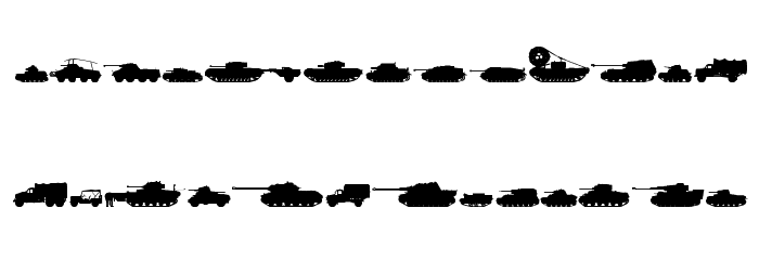 Tanks-WW2 Font LOWERCASE