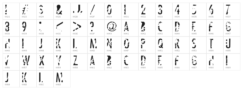 Tanline Character Map
