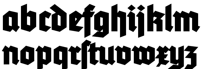 Tannenberg Bold Font LOWERCASE