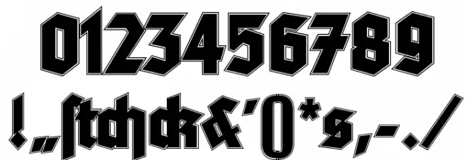 Tannenberg Contour Font OTHER CHARS