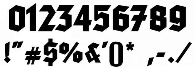 Tannenberg Fett UNZ1 Font OTHER CHARS