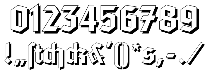 Tannenberg Shadow Font OTHER CHARS