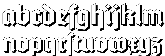 Tannenberg Shadow Font LOWERCASE