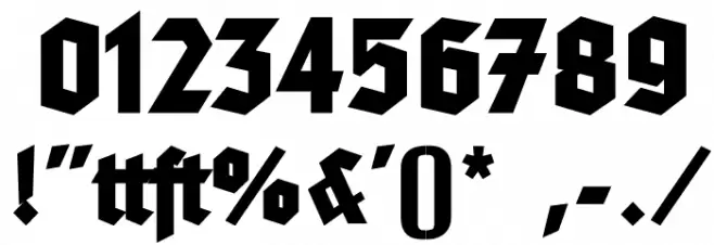 TannenbergFett Font OTHER CHARS