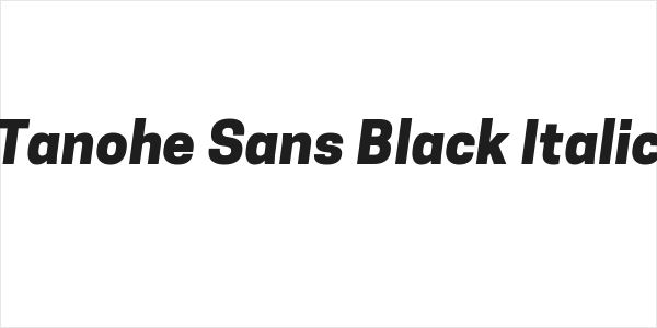 Tanohe Sans Black Italic Logo