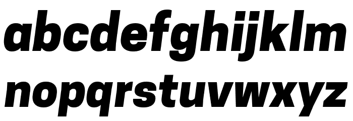 Tanohe Sans Black Italic Font LOWERCASE
