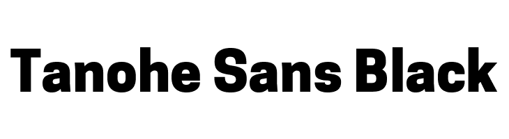 Tanohe Sans Black  Frei Schriftart Herunterladen
