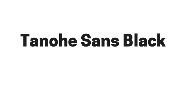 Tanohe Sans Black Logo