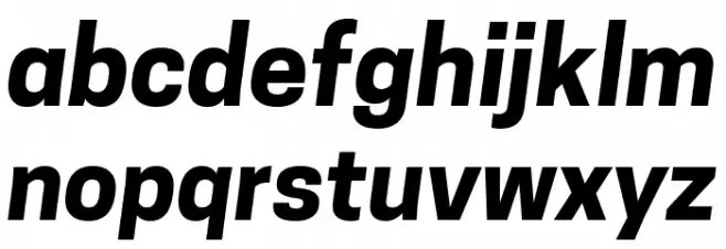 Tanohe Sans Bold Italic Caratteri MINUSCOLO
