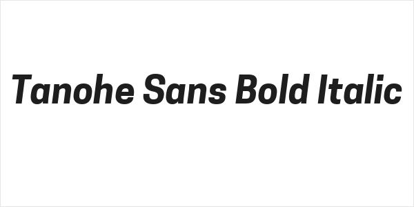 Tanohe Sans Bold Italic Logo