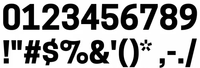 Tanohe Sans Bold Font OTHER CHARS