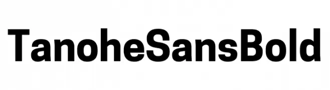 Tanohe Sans Bold  Descarca Fonturi Gratis