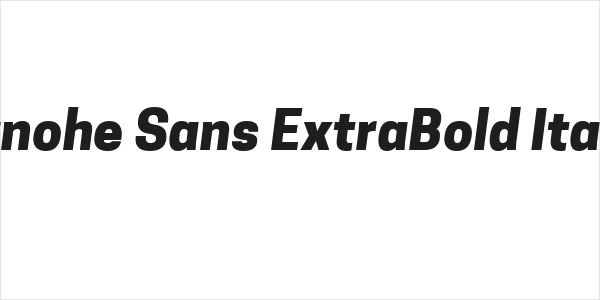 Tanohe Sans ExtraBold Italic Logo