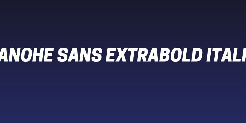 Tanohe Sans ExtraBold Italic Social Header