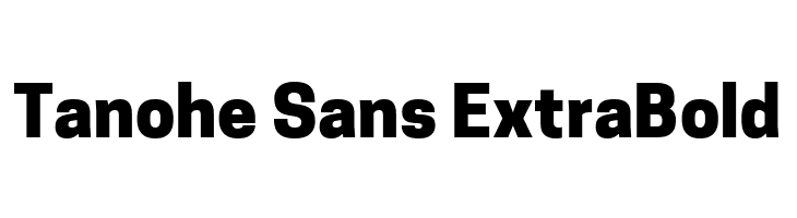 Tanohe Sans ExtraBold  नि: शुल्क फ़ॉन्ट्स डाउनलोड