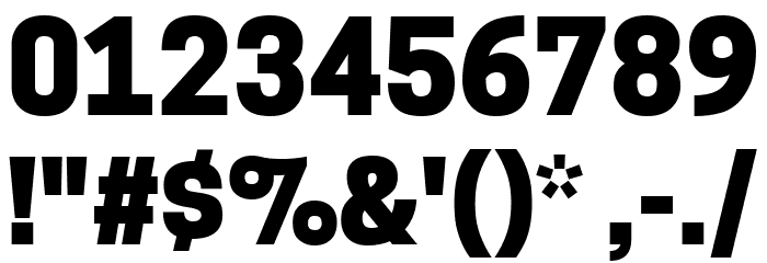 Tanohe Sans ExtraBold Font OTHER CHARS