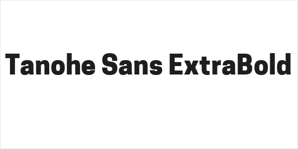 Tanohe Sans ExtraBold Logo