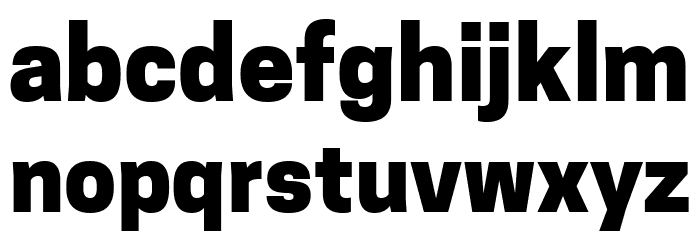 Tanohe Sans ExtraBold Font LOWERCASE