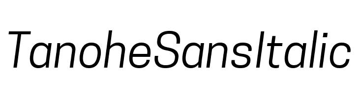 Tanohe Sans Italic  Fuentes Gratis Descargar