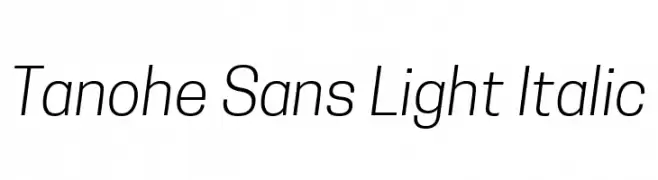 Tanohe Sans Light Italic  baixar fontes gratis