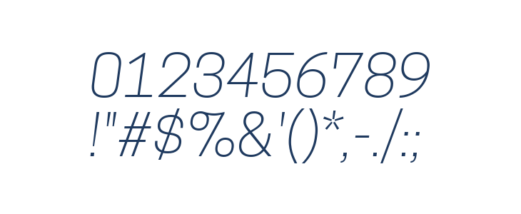 Tanohe Sans Light Italic Other Characters