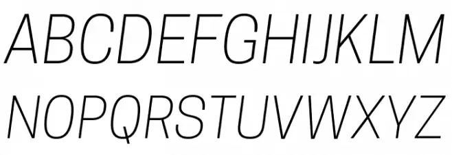 Tanohe Sans Light Italic Font UPPERCASE