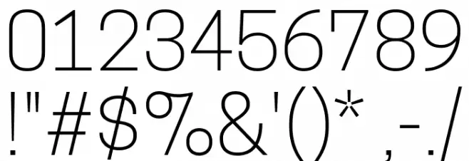 Tanohe Sans Light Font OTHER CHARS